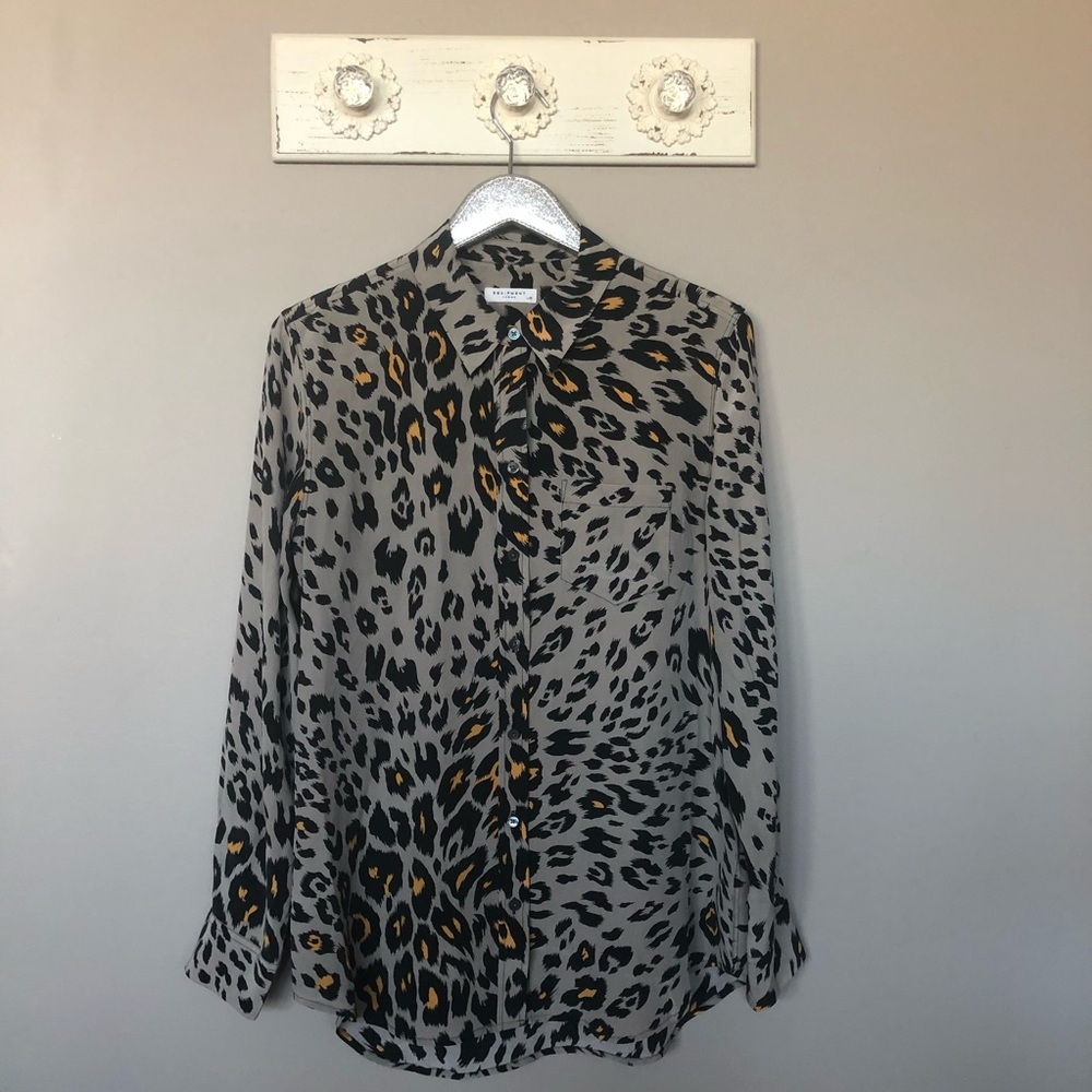 Equipment | Reese Silk Cheetah Print Button Down